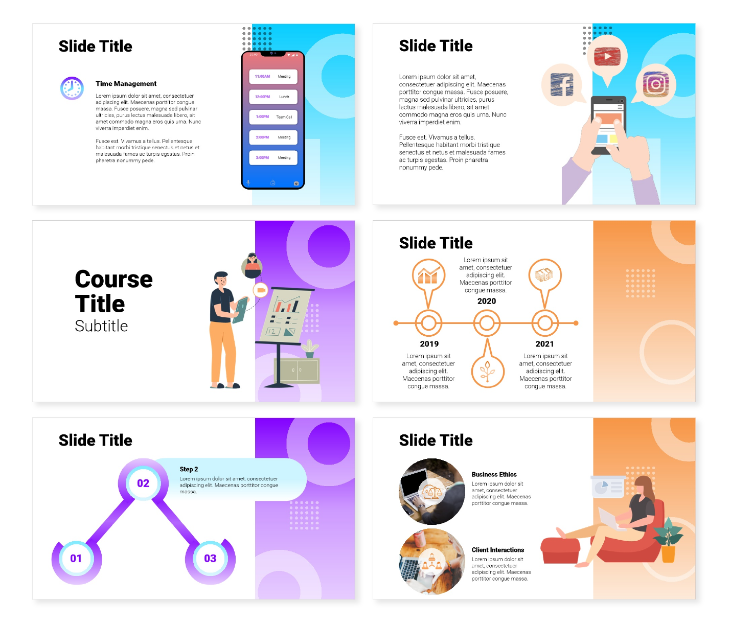 Gradient Template Design